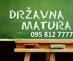 PRIPREME ZA DRŽAVNU MATURU, individualne ili grupne