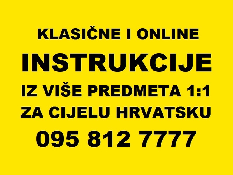 INSTRUKCIJE MATEMATIKA, FIZIKA, KEMIJA, BIOKEMIJA, STATISTIKA, ELEKTROTEHNIKA, MEHANIKA, TERMODINAM.