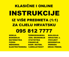 INSTRUKCIJE MATEMATIKA, FIZIKA, KEMIJA, BIOKEMIJA, STATISTIKA, ELEKTROTEHNIKA, MEHANIKA, TERMODINAM.